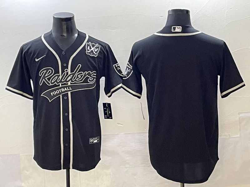 Men 2025 Oakland Raiders Blank Black Joint Name Nike Limited NFL Jersey style 33->arizona diamondback->MLB Jersey